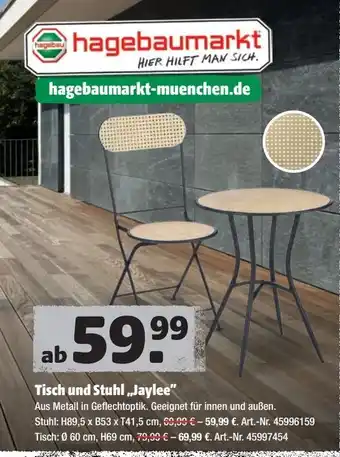 Hagebau Tisch und Stuhl Jaylee Angebot
