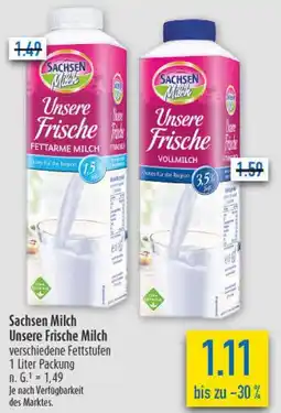 diska Sachsen Milch Unsere Frische Milch Angebot