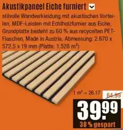 V Baumarkt Akustikpaneel Eiche furniert Angebot