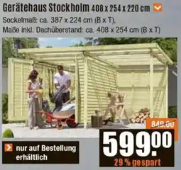 V Baumarkt Gerätehaus Stockholm Angebot