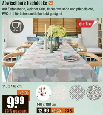 V Baumarkt Abwischbare Tischdecke Angebot