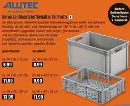 V Baumarkt ALUTEC MÜNCHEN Universal-Kunststoffbehälter für Profis Angebot