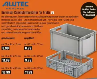 V Baumarkt ALUTEC MÜNCHEN Universal-Kunststoffbehälter für Profis Angebot