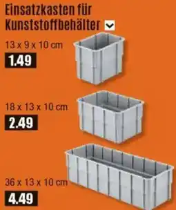 V Baumarkt Einsatzkasten für Kunststoffbehälter Angebot