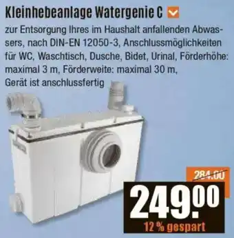 V Baumarkt Kleinhebeanlage Watergenie C Angebot