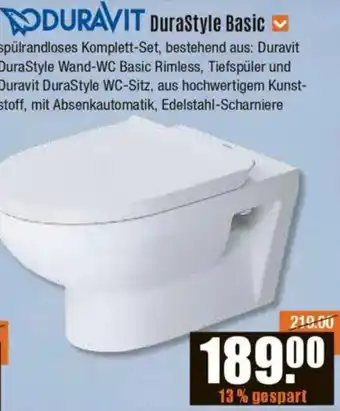 V Baumarkt DURAVIT DuraStyle Basic Angebot