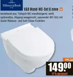 V Baumarkt Villeroy & Boch V&B Wand-WC-Set 0.novo Angebot