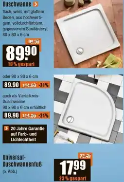 V Baumarkt Duschwanne Angebot