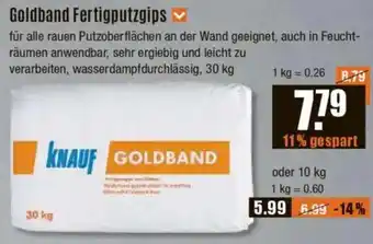 V Baumarkt KNAUF Goldband Fertigputzgips Angebot