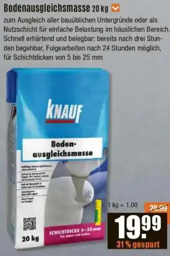 V Baumarkt KNAUF Bodenausgleichsmasse Angebot