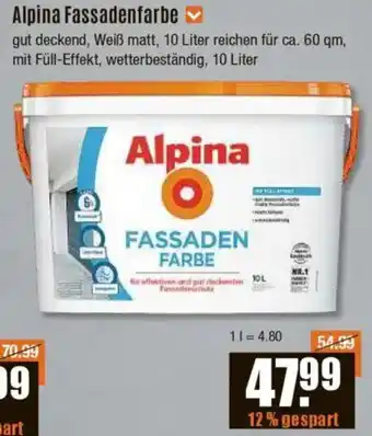 V Baumarkt Alpina Fassadenfarbe Angebot