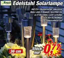 Posten Börse KYNAST Edelstahl Solarlampe Angebot