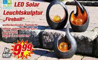 Posten Börse ALMA GARDEN LED Solar Leuchtskulptur Fireball Angebot