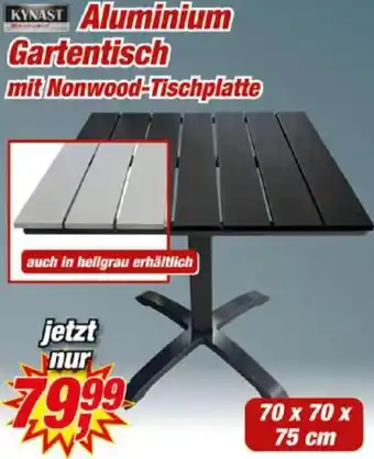 Posten Börse KYNAST Aluminium Gartentisch Angebot