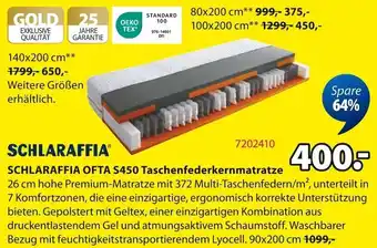 Jysk SCHLARAFFIA OFTA S450 Taschenfederkernmatratze Angebot