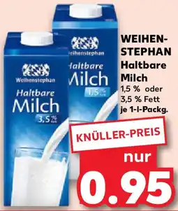 Kaufland WEIHENSTEPHAN Haltbare Milch Angebot