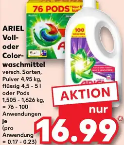 Kaufland ARIEL Voll- oder Colorwaschmittel Angebot