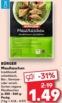 Kaufland BÜRGER Maultaschen Angebot