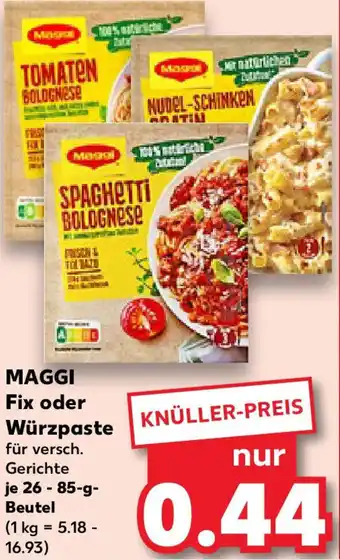 Kaufland MAGGI Fix oder Würzpaste Angebot