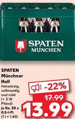Kaufland SPATEN Münchner Hell Angebot