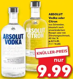 Kaufland ABSOLUT Vodka oder Citron Angebot