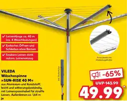 Kaufland VILEDA Wäschespinne SUN-RISE 40 M Angebot