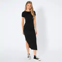NKD Damen-Kurzarm-Kleid mit Ripp-Design Angebot