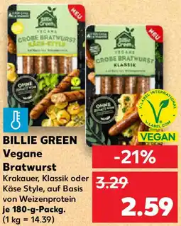Kaufland BILLIE GREEN Vegane Bratwurst Angebot