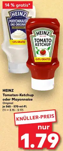 Kaufland HEINZ Tomaten-Ketchup oder Mayonnaise Angebot