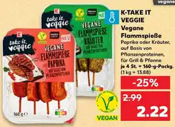 Kaufland K-TAKE IT VEGGIE Vegane Flammspieße Angebot