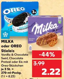 Kaufland MILKA oder OREO Stieleis Angebot