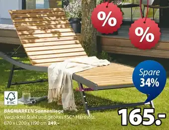 Jysk BAGMARKEN Sonnenliege Angebot