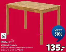 Jysk ROYAL OAK JEGERUP Esstisch Angebot