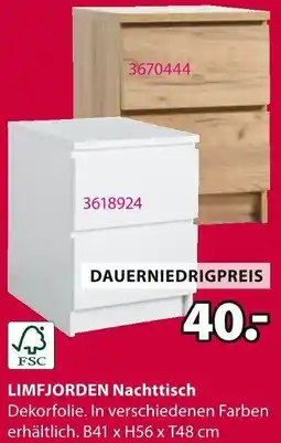 Jysk LIMFJORDEN Nachttisch Angebot