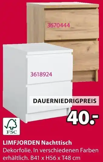 Jysk LIMFJORDEN Nachttisch Angebot