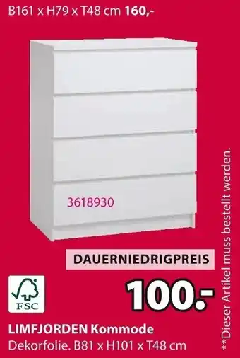 Jysk LIMFJORDEN Kommode Angebot