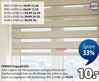 Jysk FEMRIS Doppelrollo Angebot