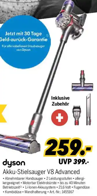 MEDIMAX dyson Akku-Stielsauger V8 Advanced Angebot