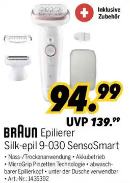 MEDIMAX BRAUN Epilierer Silk-epil 9-030 SensoSmart Angebot