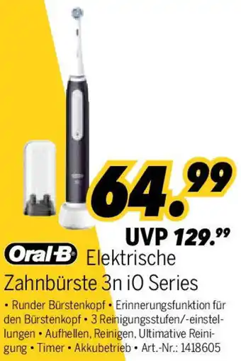 MEDIMAX Oral B Elektrische Zahnbürste 3n iO Series Angebot