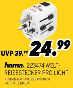 MEDIMAX hama 223474 WELT- REISESTECKER PRO LIGHT Angebot