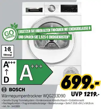 MEDIMAX BOSCH Wärmepumpentrockner WQG233D90 Angebot