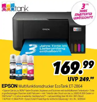 MEDIMAX EPSON Multifunktionsdrucker EcoTank ET-2864 Angebot