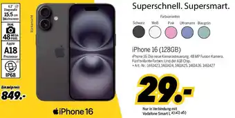 MEDIMAX Apple iPhone 16 (128GB) Angebot