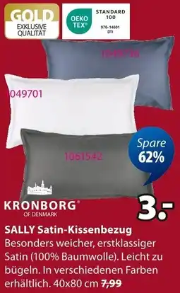Jysk KRONBORG SALLY Satin-Kissenbezug Angebot