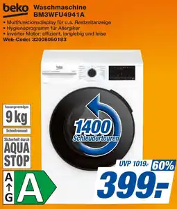 expert Techno Land beko Waschmaschine BM3WFU4941A Angebot