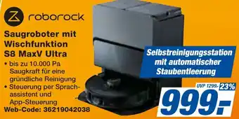 expert Techno Land Roborock Saugroboter mit Wischfunktion S8 MaxV Ultra Angebot