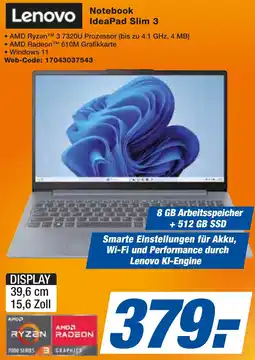 expert Techno Land Lenovo Notebook IdeaPad Slim 3 Angebot