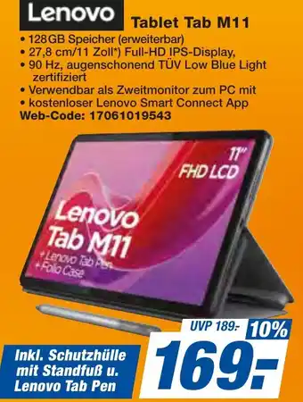 expert Techno Land Lenovo Tablet Tab M11 Angebot