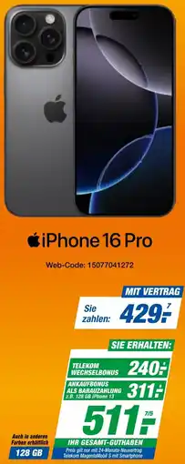 expert Techno Land Apple iPhone 16 Pro Angebot